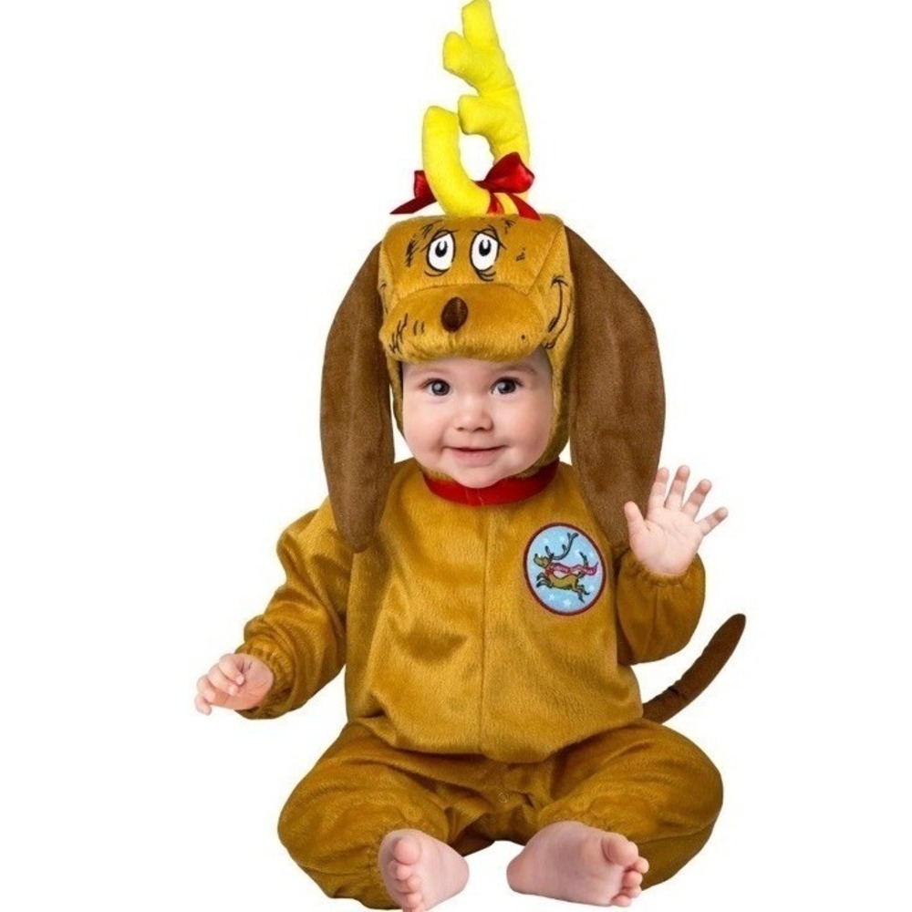 Dr. Seuss Max Dog Costume Grinch Christmas Costume Infant Medium 12-18M NIP